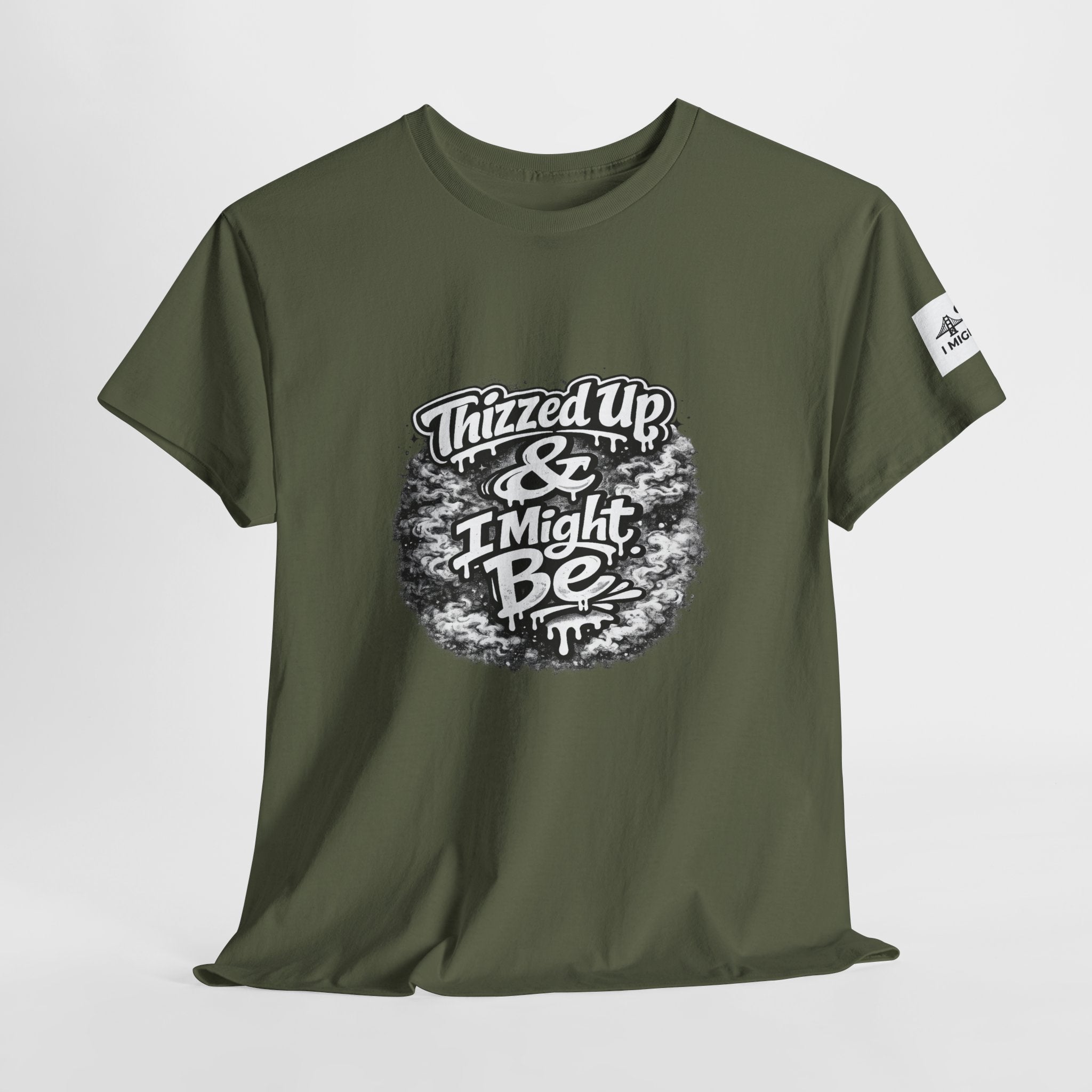 Graphic Tee — “Thizzed Up & I Might Be” Vintage Tie-Dye Style Shirt