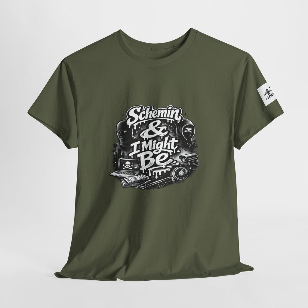 Schemin' & I Might Be Tee — Retro Script Graphic T-Shirt