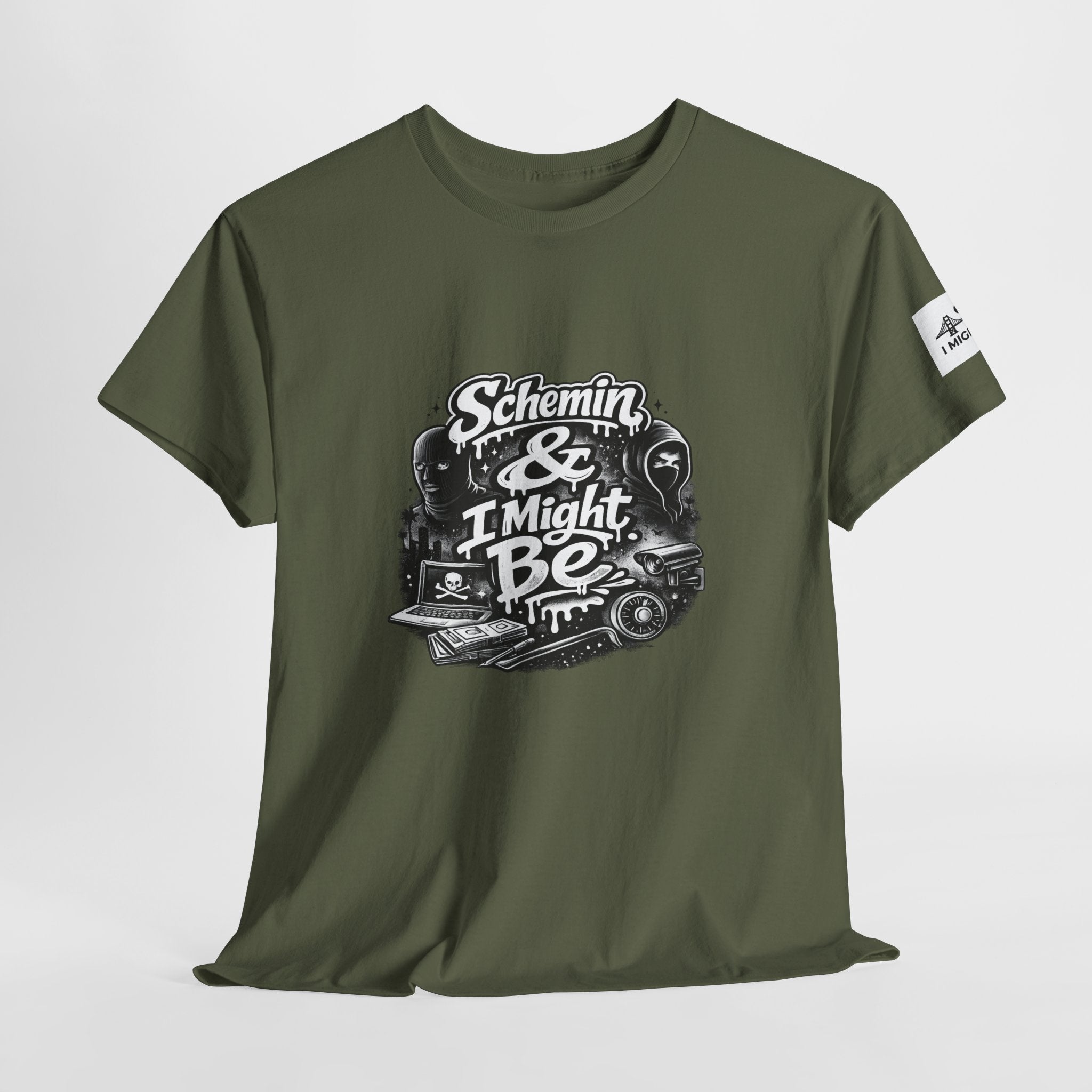 Schemin' & I Might Be Tee — Retro Script Graphic T-Shirt