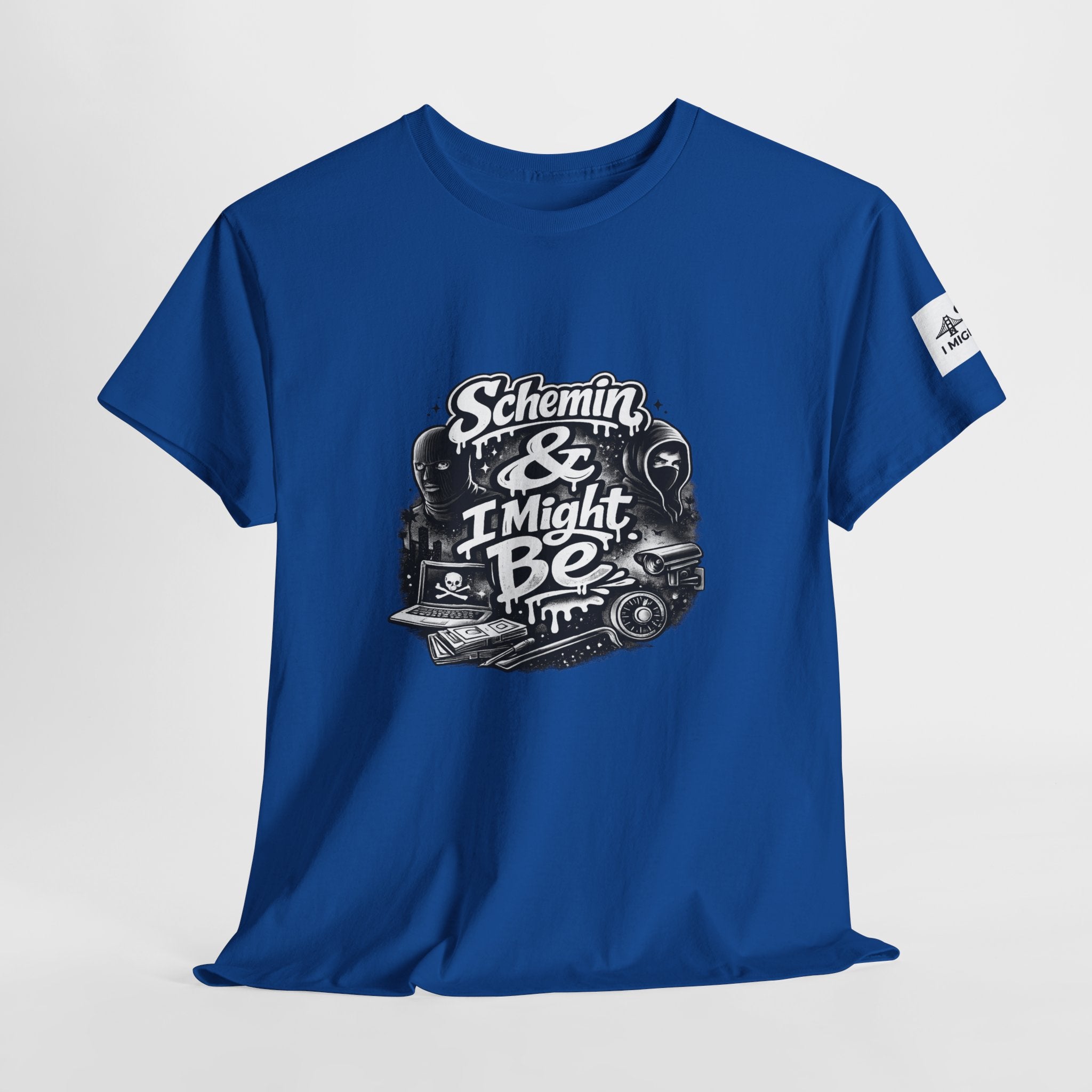 Schemin' & I Might Be Tee — Retro Script Graphic T-Shirt