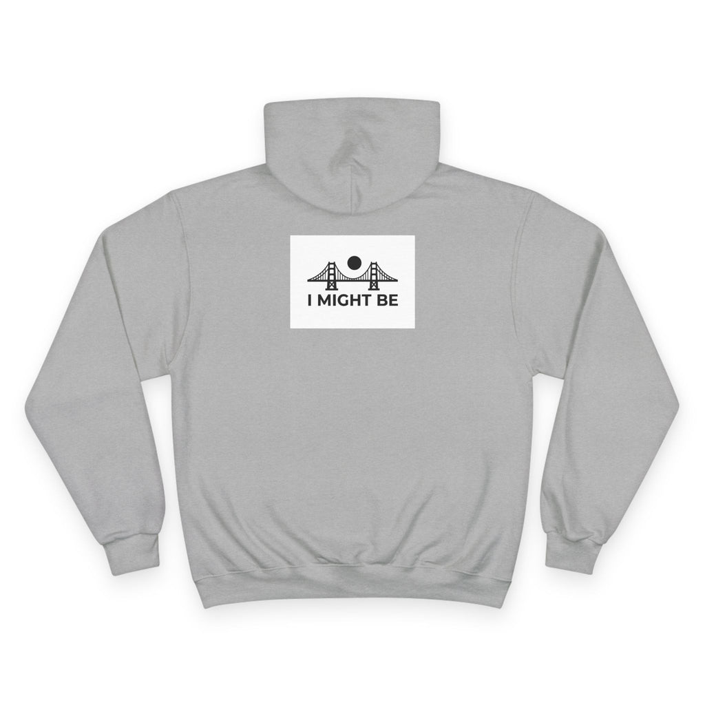 Champion Hoodie — "I Might Be" Graphic Hoodie with Retro Pin-Up Illustration