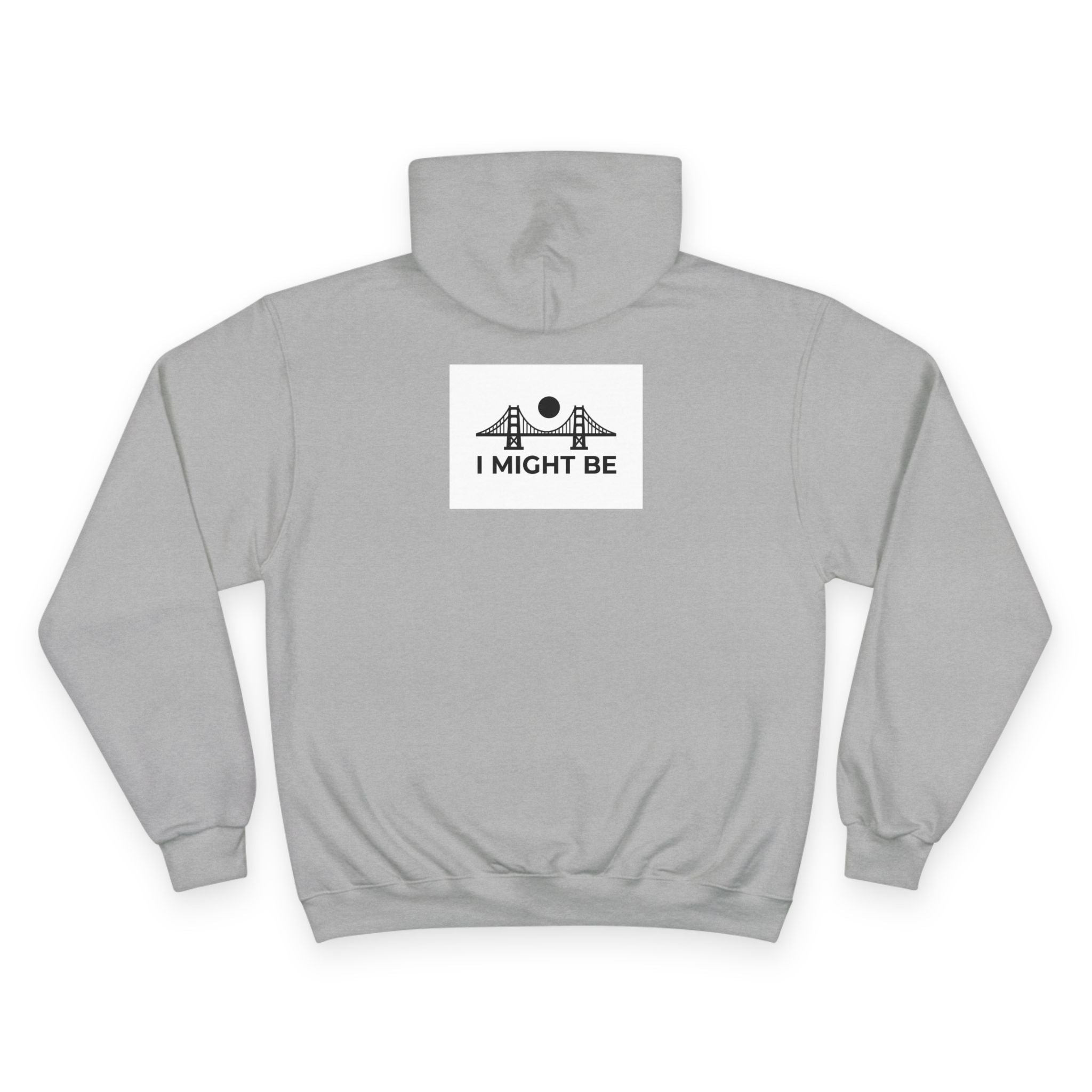 Champion Hoodie — "I Might Be" Graphic Hoodie with Retro Pin-Up Illustration