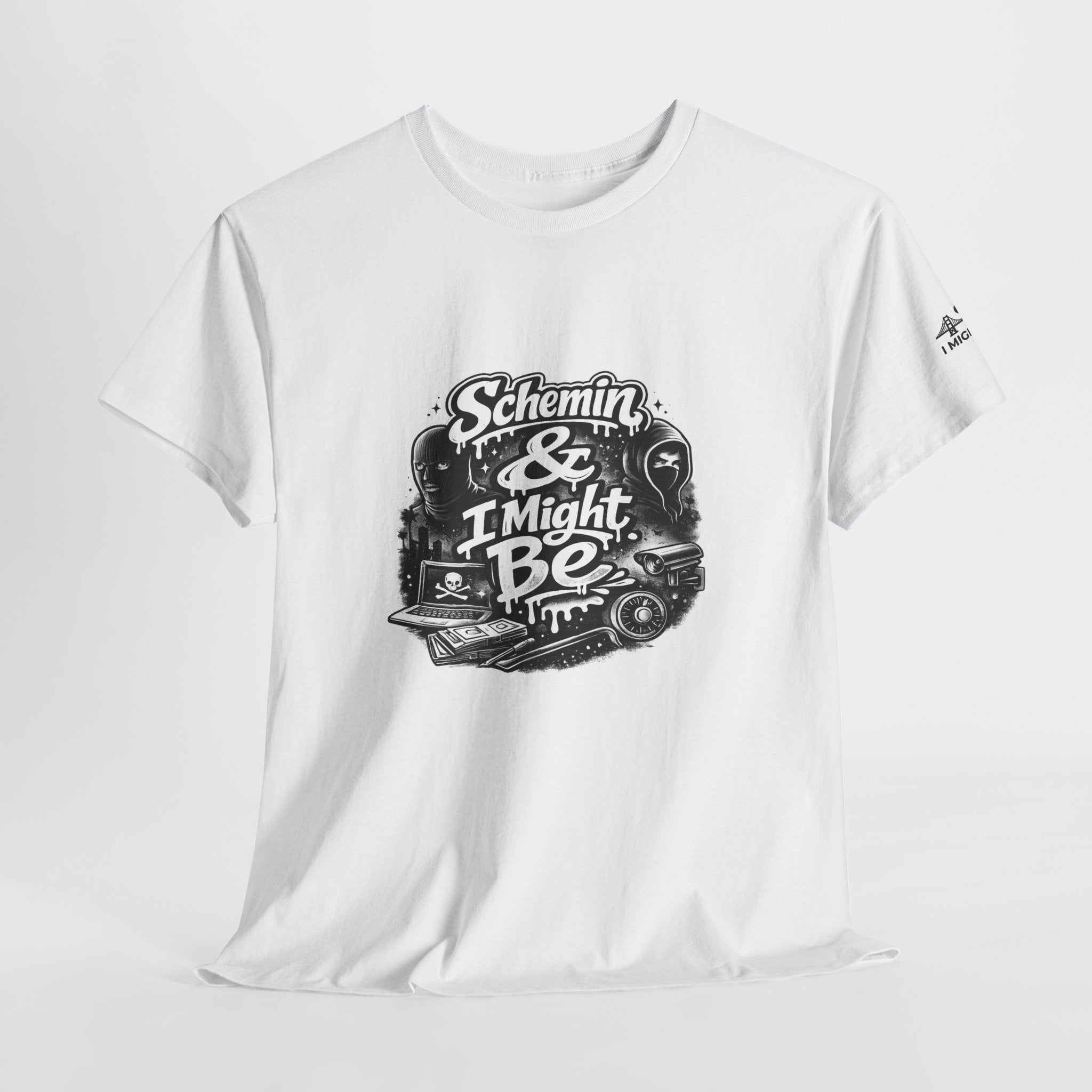 Schemin' & I Might Be Tee — Retro Script Graphic T-Shirt